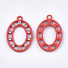 Spray Painted Alloy Pendants PALLOY-S122-04A-2