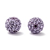 Half Drilled Czech Crystal Rhinestone Pave Disco Ball Beads RB-A059-H8mm-PP9-371-1