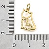 Brass Micro Pave Cubic Zirconia Pendants KK-V007-005G-01-3
