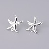 Brass Stud Earring Findings KK-F809-15S-1