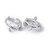Brass Pave Cubic Zirconia Connector Charms KK-F892-53P-12-2