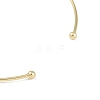 Brass Open Cuff Bangle Making KK-U020-15G-3