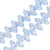Electroplate Transparent Glass Beads Strands EGLA-N056-03A-09-1