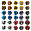 Mega Pet 60Pcs 15 Colors Polymer Clay Rhinestone Beads RB-MP0001-01-1