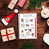 CRASPIRE 4 bags 4 styles Christmas Theme PET Picture Stickers Set DIY-CP0008-80-6