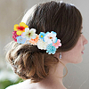 200Pcs 4 Styles Cloth Artificial FLower AJEW-SP0003-68-5