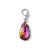 Glass Teardrop Pendant Decoration HJEW-JM02949-4