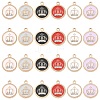 24Pcs 6 Colors Alloy Enamel Pendants FIND-YW0011-55-1