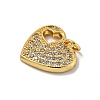 Brass Micro Pave Cubic Zirconia Pendants KK-N254-136A-G-2