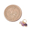 5Pcs 5 Styles Dyed Natural Malaysia Jade Faceted Rondelle Bead Charms PALLOY-JF04898-01-2