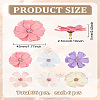 36Pcs 6 Colors Silk Cloth Artifical Flower DIY-LP0003-30A-2