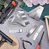 36Pcs 12 Styles 304 Stainless Steel Blank Sheets STAS-OC0001-37-4