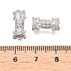 925 Sterling Silver Micro Pave Cubic Zirconia Screw Clasps STER-T007-91P-3