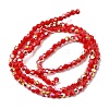 AB Color Plated Opaque Glass Beads Strands GLAA-G127-02M-2