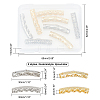 8Pcs 4 Style Brass Micro Pave Cubic Zirconia Beads ZIRC-CA0001-08-2