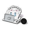 No Time Cry Workaholic Cat Enamel Pins JEWB-B047-01B-3