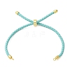 Adjustable Round Braided Microfiber Leather Cord Bracelet Making KK-CBAC260-01G-22-1