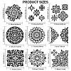 MAYJOYDIY US 1 Set Mandala PET Hollow Out Drawing Painting Stencils DIY-MA0002-96-2