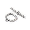 Non-Tarnish 304 Stainless Steel Toggle Clasps STAS-A092-07P-2