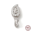 Rhodium Plated 925 Sterling Silver Ice Pick Pinch Bails X-STER-NH0001-24P-1