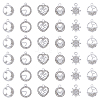 SUPERFINDINGS 36Pcs 6 Style Alloy Rhinestone Charms ALRI-FH0001-18-1