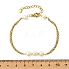 Nuggets Natural Cultured Freshwater Pearl Beads Link Bracelets BJEW-JB14127-4