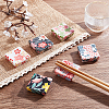 CHGCRAFT 6Pcs 6 Colors Japanese Style Porcelain Chopsticks Stand DJEW-CA0001-24-4