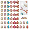 90Pcs 6 Colors Alloy Glass Cabochons FIND-TA0007-91-2