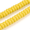 Opaque Spray Painted Glass Beads X-GLAA-ZX008-8mm-18K-1
