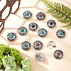 Gorgecraft 12Pcs 4 Colors 1-Hole Alloy & Turquoise Decorative Rivets FIND-GF0003-46-5