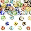 30Pcs 6 Colors Handmade Gold Sand Lampwork Beads LAMP-YW0004-21-1