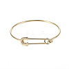 Paper Clip Shaped Brass Cuff Bangles for Women FS-WG1BAA8-01-3