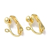 Rack Plating Brass Clip-on Earring Finding KK-F090-11LG-1