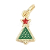 Brass Enamel Charms KK-Q028-43G-1