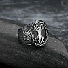 Retro 316 Stainless Steel Tree of Life Finger Rings FIND-PW0020-09B-4