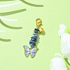 Alloy Enamel Butterfly Pendant Decoration HJEW-JM01555-04-2
