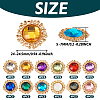 48Pcs 12 Colors Glass Cabochons GLAA-TA0001-52-10