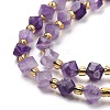 Natural Chevron Amethyst Beads Strands G-P463-13-4