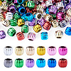 100Pcs UV Plating Opaque Acrylic European Beads PACR-TA0001-32B-1
