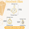 3Pcs 3 Styles Brass Micro Pave Clear Cubic Zirconia Charms Pendants ZIRC-YW0001-35-2