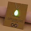 Synthetic Luminous Stone Pendant Necklaces PW-WG52562-03-1