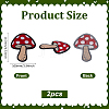 2Pcs Polyester Towel Embroidery Cloth Iron on Patches PATC-FG0002-46B-2