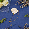 Flower Polyester Ribbon Brooches JEWB-WH20006-02B-4