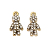 304 Stainless Steel Rhinestone Pendant STAS-U047-12G-1