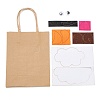 DIY Rectangle with Sheep Pattern Kraft Paper Bag Making Set DIY-F079-01-2