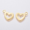 304 Stainless Steel Open Heart Charms STAS-L234-087G-2