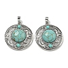 Synthetic Green Turquoise Pendants G-Q158-03T-1