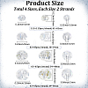 8 Strands 4 Styles Electroplate Glass Beads Strands EGLA-LT0001-06D-2