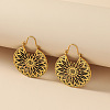 Flat Round Alloy Hoop Earrings for Women WH-WGB4803-01-1