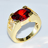 Brass with Cubic Zirconia Finger Rings FS-WG2B993-03-1